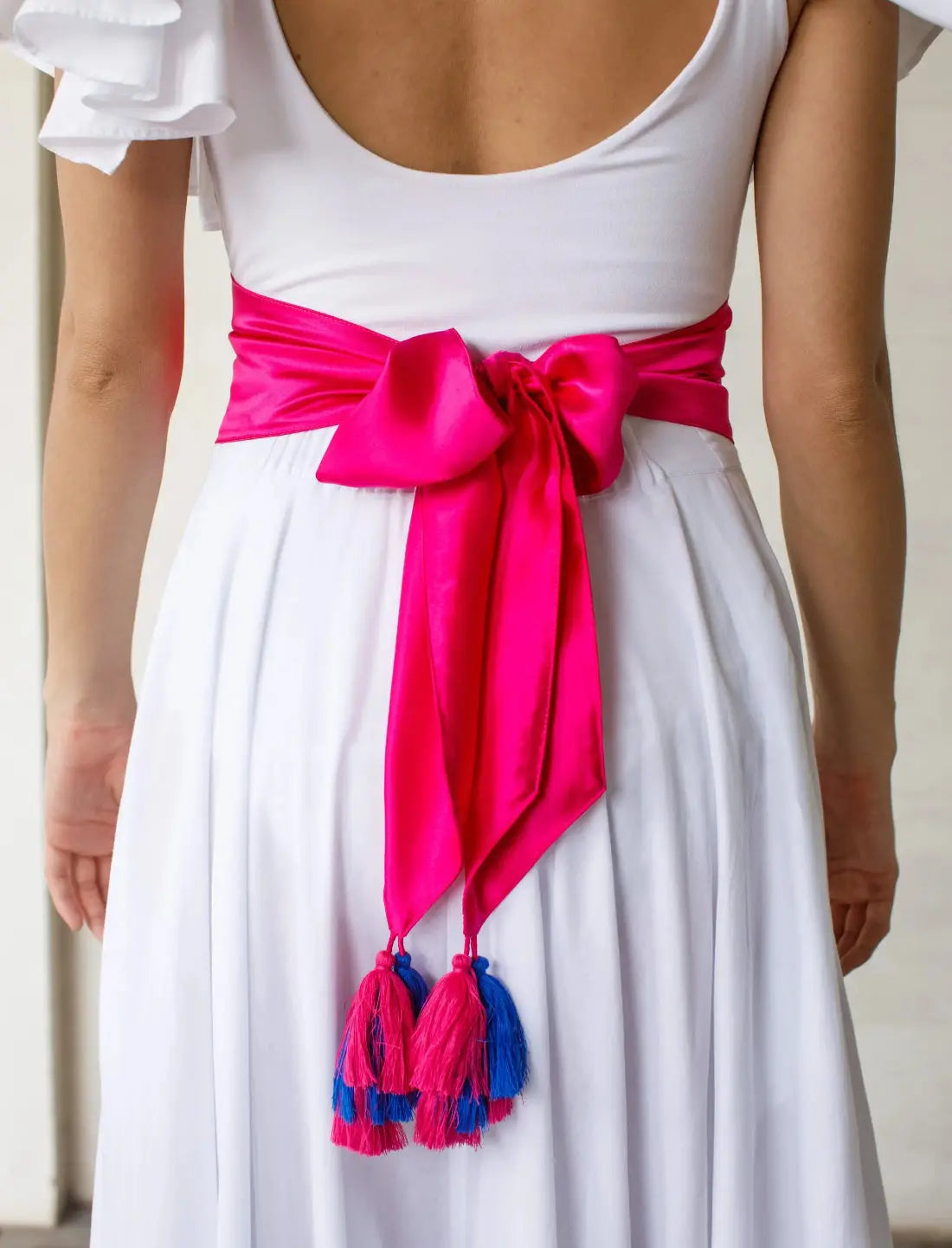 Interlinked Spirit Pink Silk Belt Earth Wisdom Collection