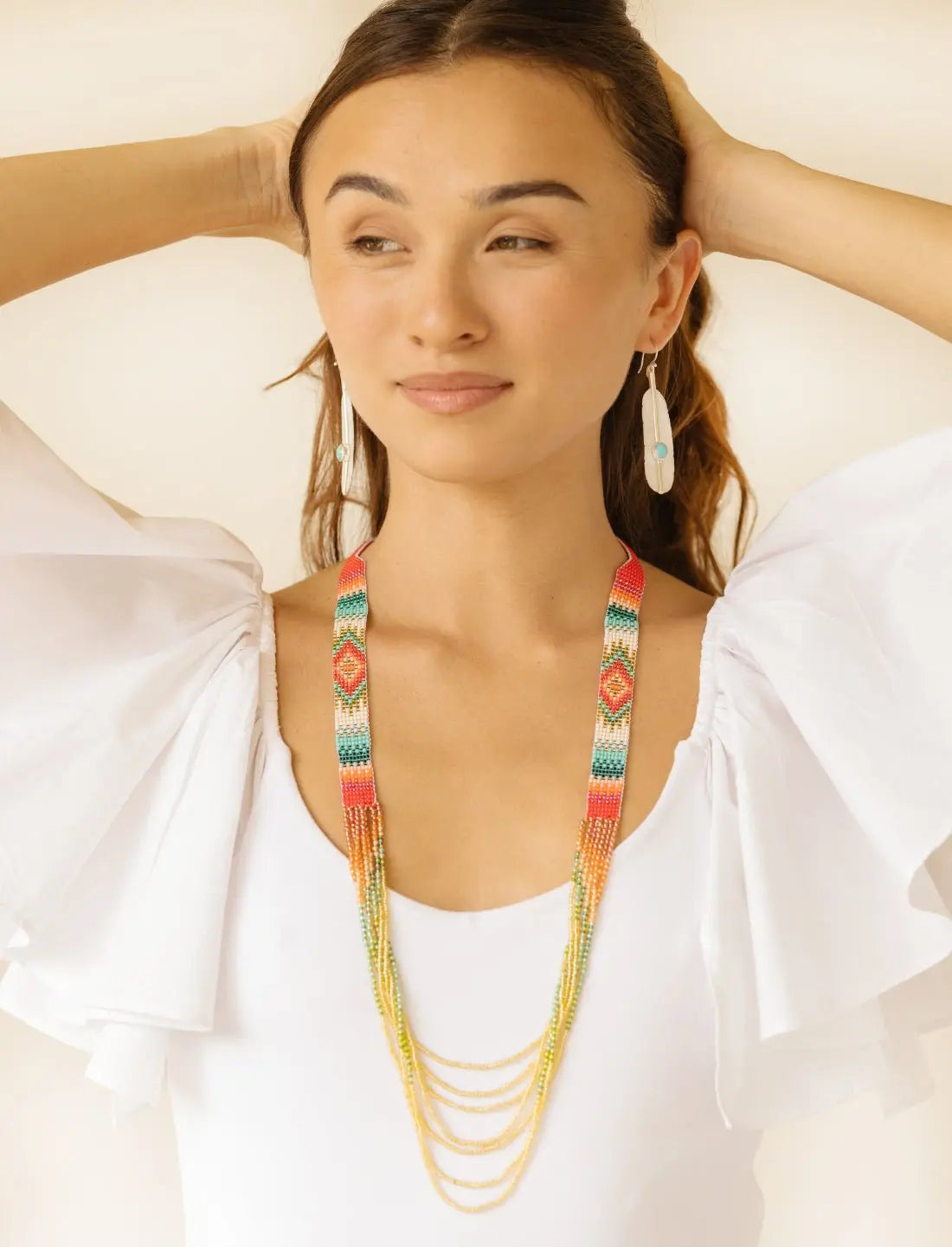 Andean Sunrise Beaded Necklace - Earth Wisdom Collection