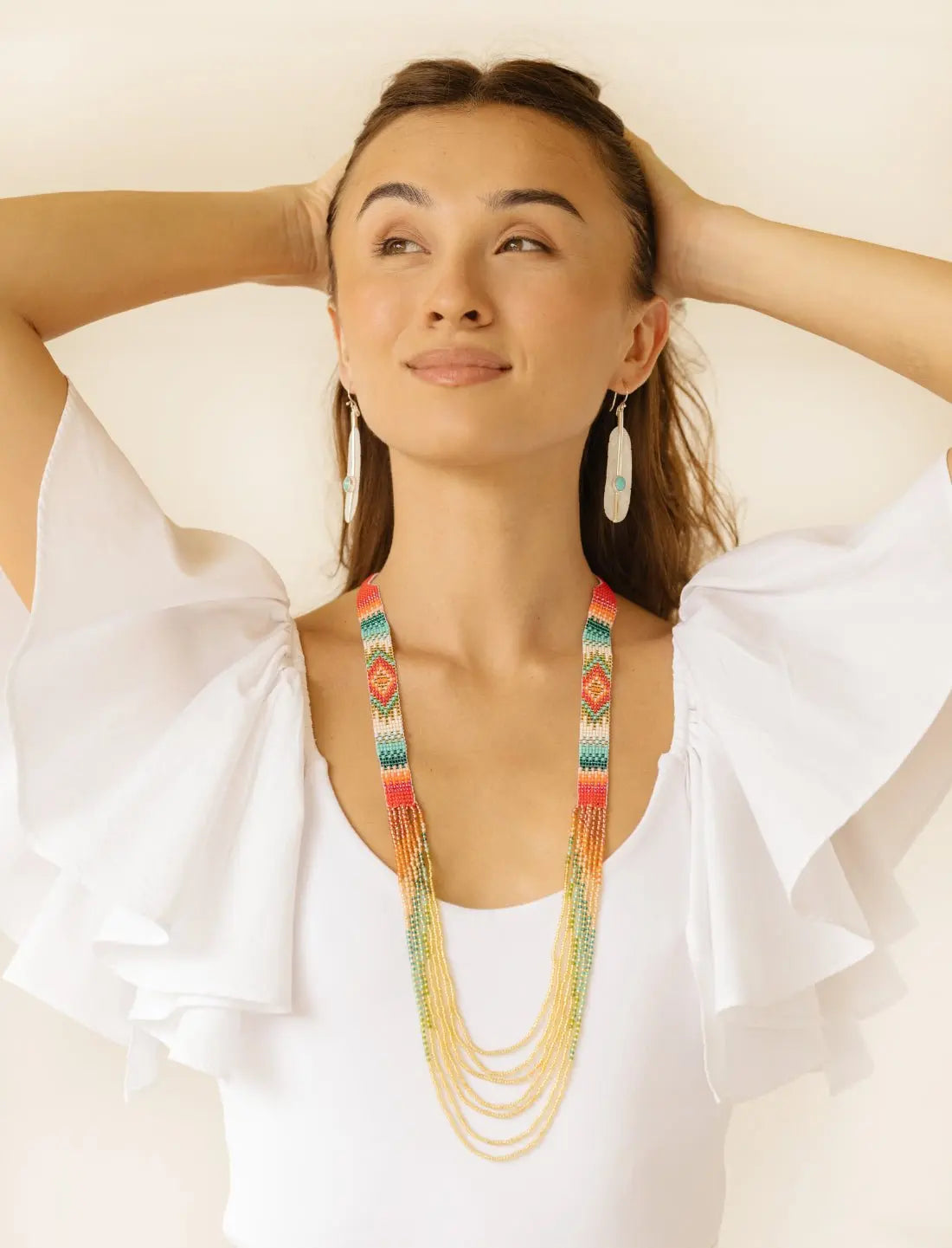 Andean Sunrise Beaded Necklace - Earth Wisdom Collection