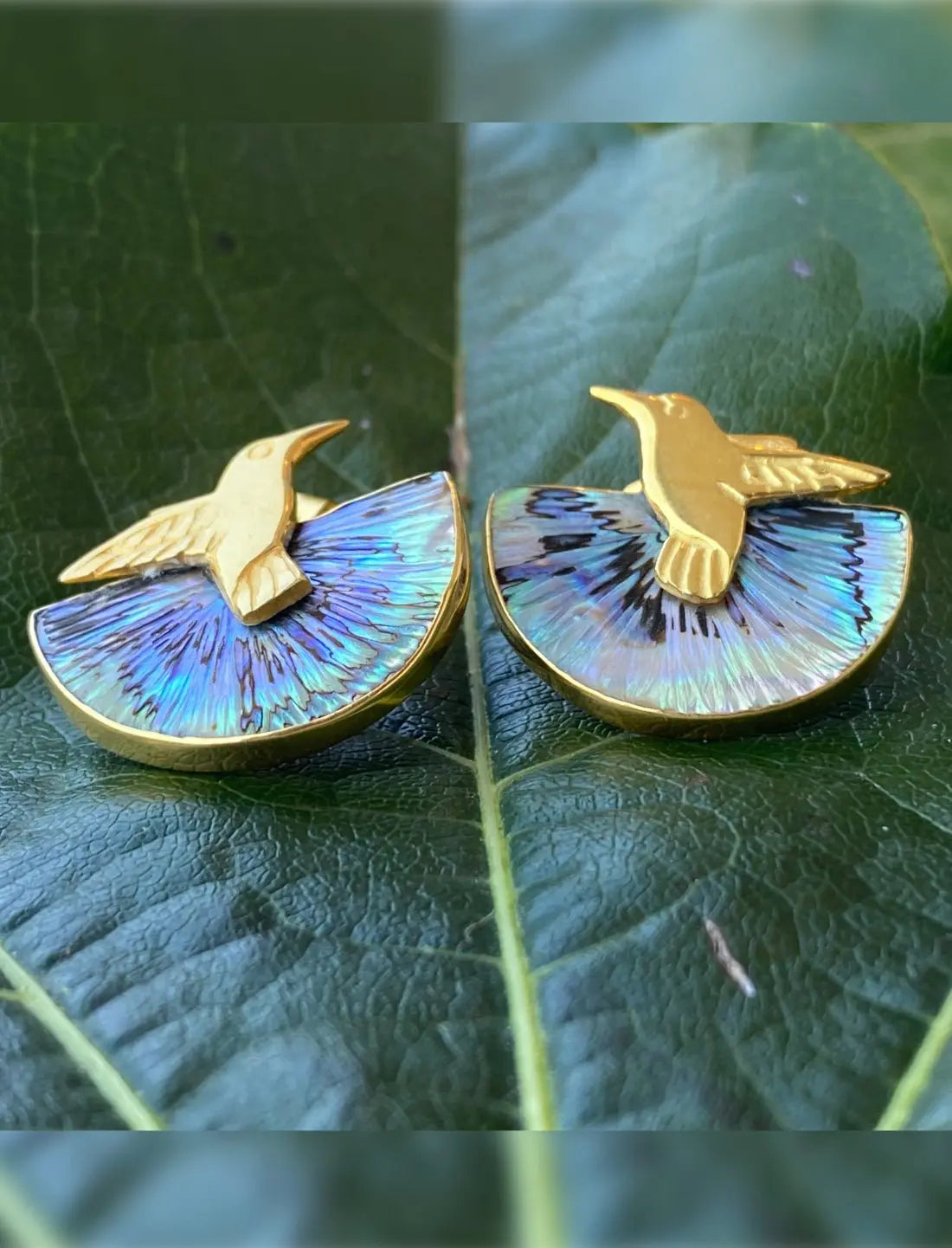 Call of the Hummingbird Iridescent Earrings - Earth Wisdom Collection