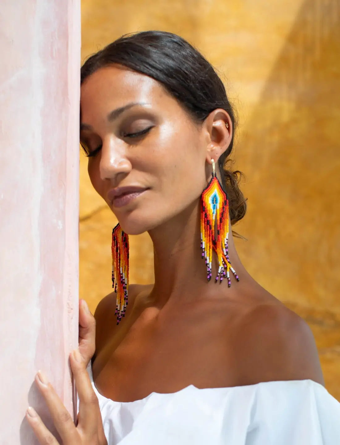 Earrings Spectral Light Long - Earth Wisdom Collection