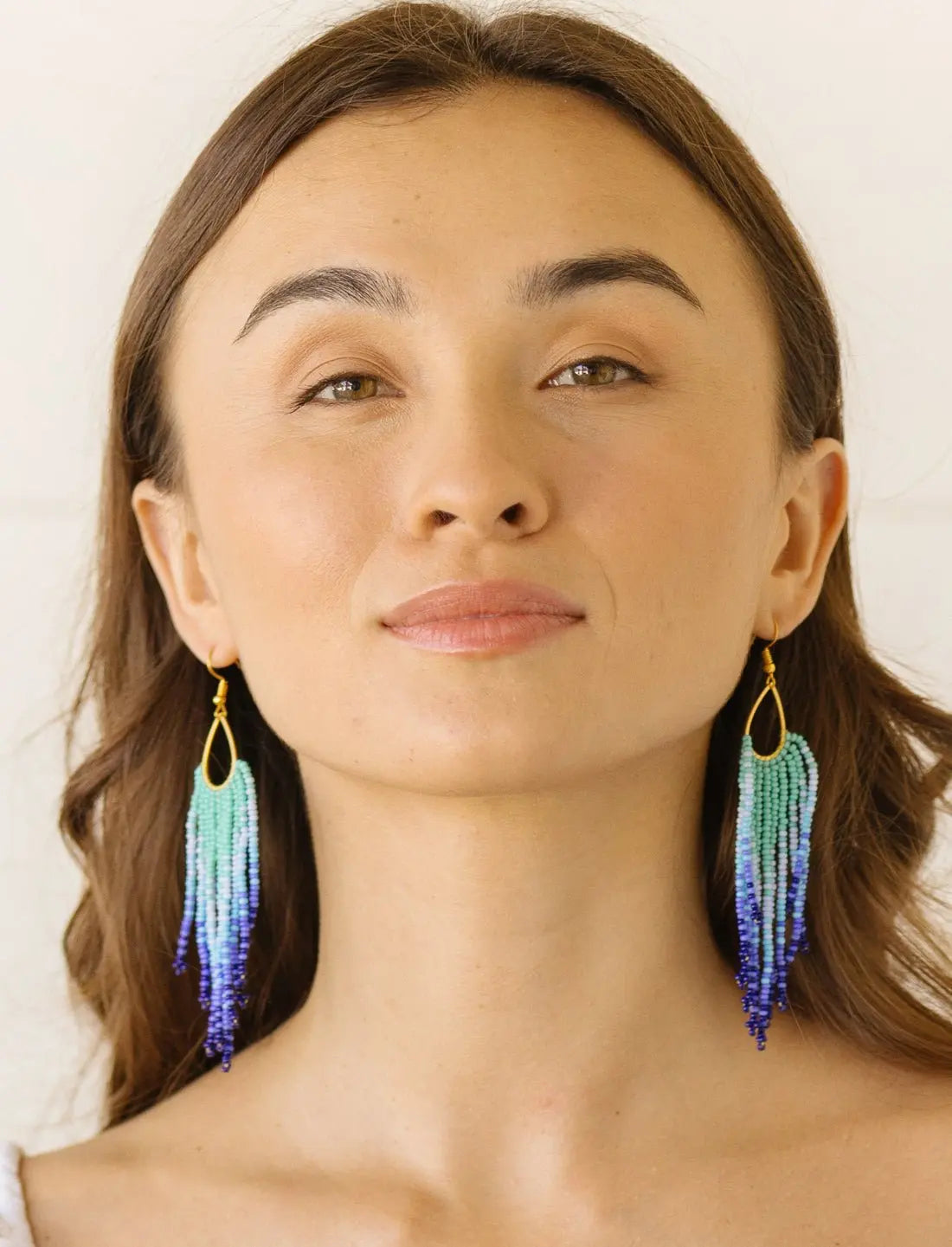 Lagoon Beaded Earrings - Earth Wisdom Collection