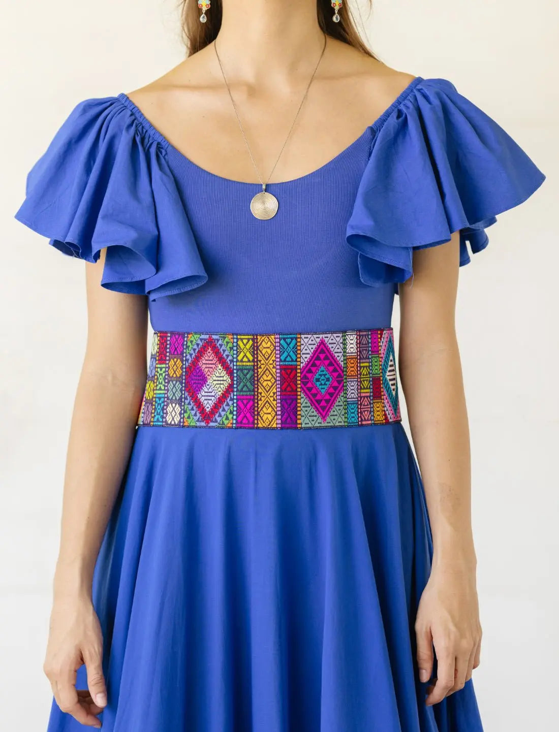 Mosaic Prism Embroidered Belt - Earth Wisdom Collection